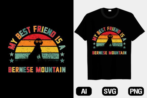 A Bernese Mountain Dog Graphic for T-Shirt Designs