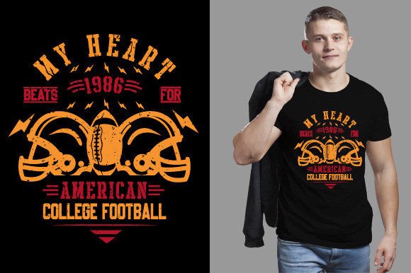 A Graphic Designer's Review of an American Football T-Shirt Design Asset