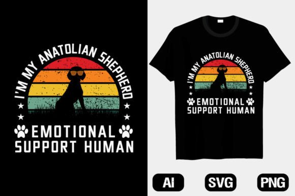 A Retro Anatolian Shepherd Graphic Perfect for T-Shirt Design