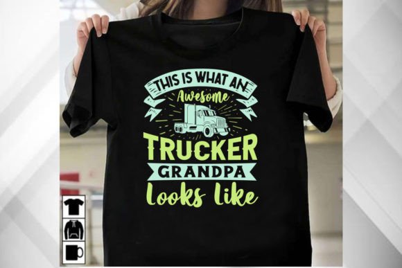 A Trucker Grandpa Graphics Review for Marketing and T-Shirt Designs