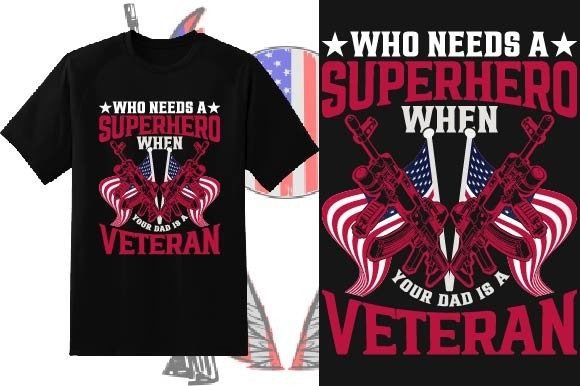 A Veteran T-Shirt Design for Real-World Embroidery