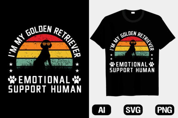 Golden Retriever Retro T-shirt Graphics for Dog Lovers