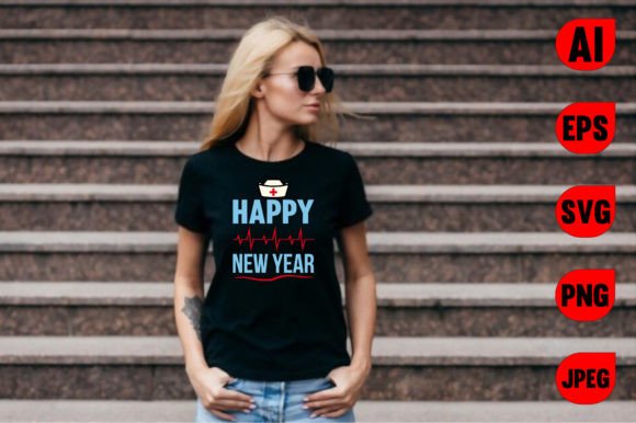 Happy New Year Nurse Graphics for T-Shirt Designs