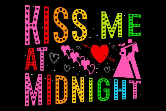 Kiss Me at Valentine: A Graphic Design Asset for T-Shirt Designs