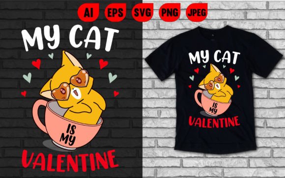 My Cat Is My Valentine: A Playful Seasonal Graphic for Bloggers